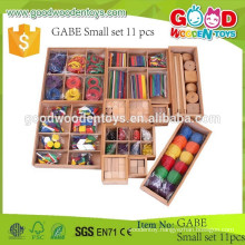 classical continued selling gabe toys OEM wooden gabe 11 pcs sets kids educational toys in high quality